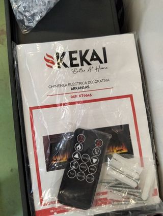 Chimenea eléctrica de acero y cristal Arkansas