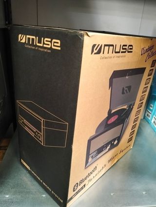 Muse MT-110 B - Micro Sistema CD y radio con Giradiscos