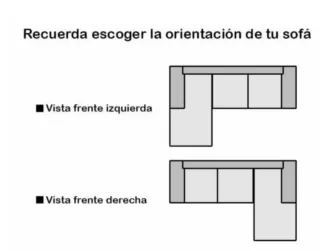 Sofá cheslong beige/gris