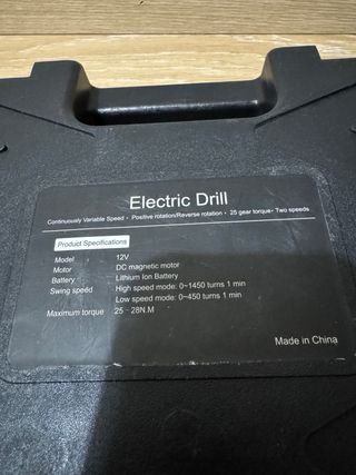 Taladro Atornillador HUNDA 12V + Accesorios