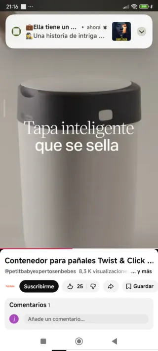 Contenedor de pañales