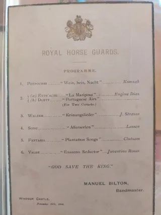 Programa Royal Horse Guards 1904