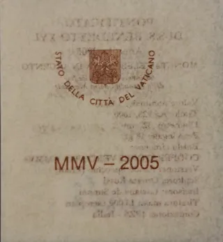5 Euro Argento Vaticano 2005 WWII
