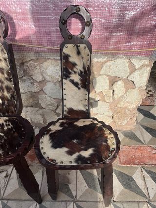 Sillas Artesanales echas a mano de Madera y Piel