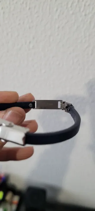 Pulsera Lotus plateado (acero) y Negro