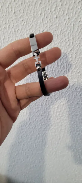 Pulsera Lotus plateado (acero) y Negro