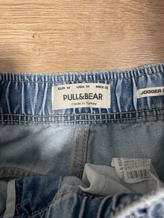 Pantalón vaquero ancho con cordón