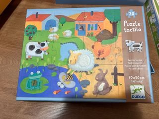 Puzzle táctil Djeco 20 piezas granja