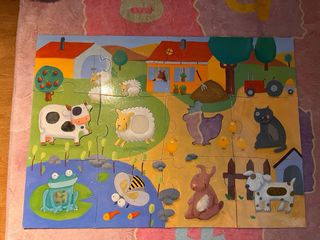 Puzzle táctil Djeco 20 piezas granja