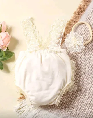 Conjunto foto recién nacido o muñeco reborn encaje