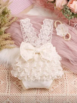 Conjunto foto recién nacido o muñeco reborn encaje