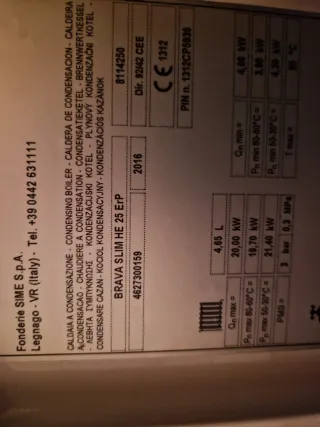 Tarjeta Electrónica SIME BRAVA SLIM HE 25