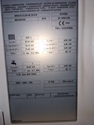 Tarjeta Electrónica SIME BRAVA SLIM HE 25