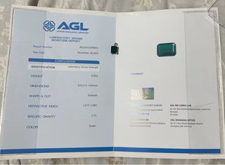 Colgante de plata Esmeralda Rectangular Plata