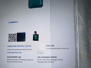 Colgante de plata Esmeralda Rectangular Plata