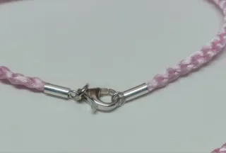 Colgante Sargadelos Mano Cordon Seda Rosa