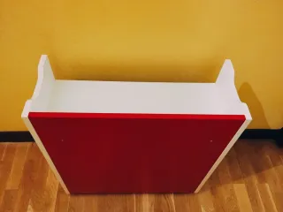 Estantería Ikea Blanca y Roja