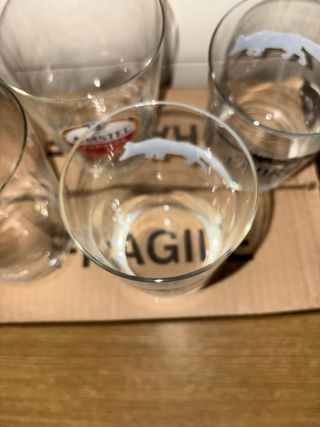 Set 4 Vasos Amstel Cerveza Cristal, tamaño grande