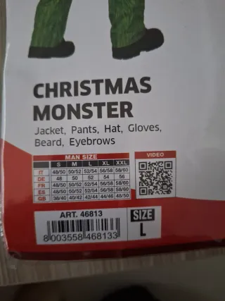 Disfraz Grinch Completo Talla L