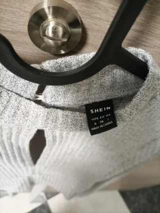 Top gris manga larga