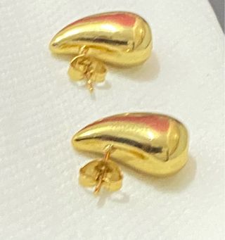 Pendientes Aro Bisutería Acero Dorado