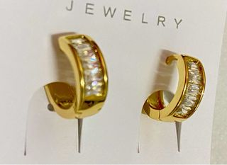 Pendientes Aro Bisutería Acero Dorado