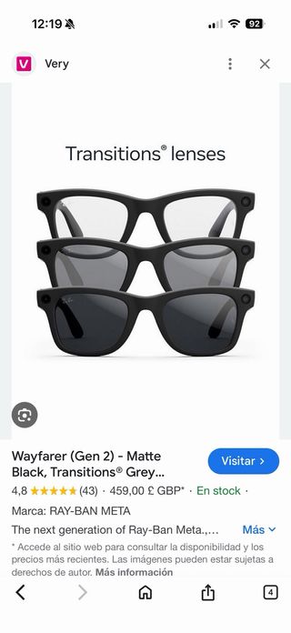 Ray-Ban Wayfarer Gen 2 Gafas de Sol