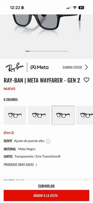 Ray-Ban Wayfarer Gen 2 Gafas de Sol