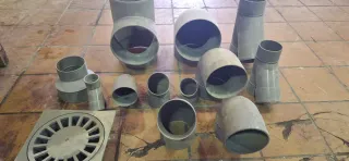 Lote piezas PVC fontanería