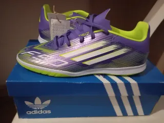 Zapatillas Adidas Futbol Indoor Morado/Lima
