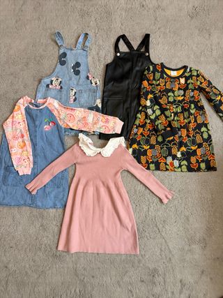 Lote 5 vestidos niña talla 4-5 años