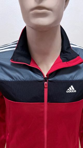 Chaqueta Adidas Vintage Roja y Gris