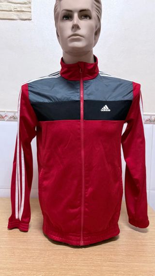 Chaqueta Adidas Vintage Roja y Gris