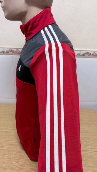 Chaqueta Adidas Vintage Roja y Gris