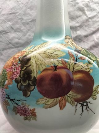 Garrafa Porcelana Decorada Frutas