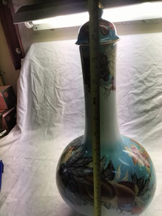 Garrafa Porcelana Decorada Frutas