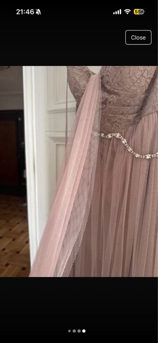 Vestido largo invitada lavanda