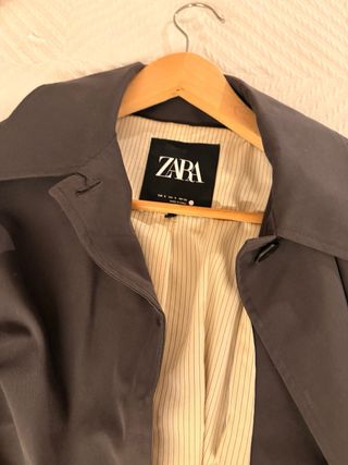 Trench Zara Gris Corte masculino  Ideal