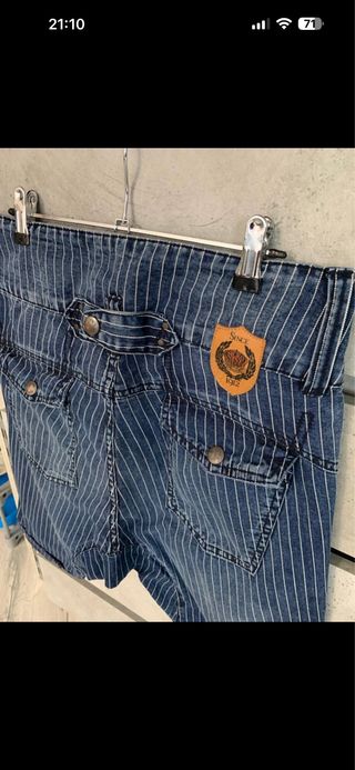 Bermudas vaqueras a rayas