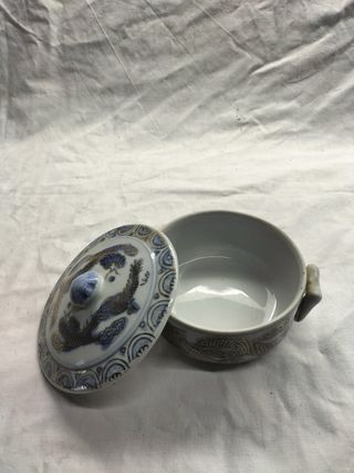 Taça Consomé Porcelana Oriental Dragão Dourado