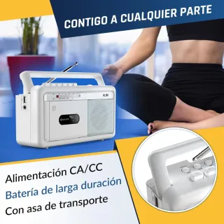 KLIM Boombox Radiocasete AM/FM USB