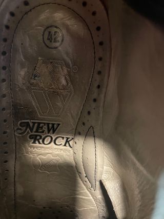 Botas New Rock Beige y Negro Talla 42