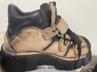 Botas New Rock Beige y Negro Talla 42