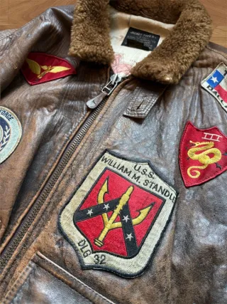 Giacca Avirex Pelle Top Gun Patch