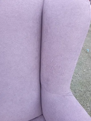 Sillón de tela gris