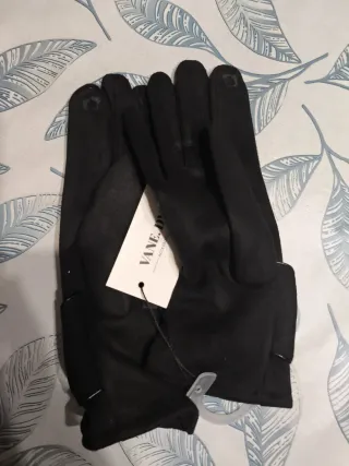 Guanti donna velluto con fibbia dorata