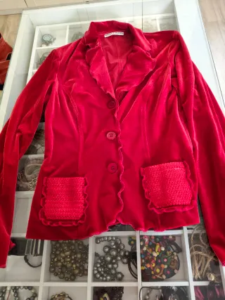 Chaqueta Daniel & Mayer Roja Terciopelo