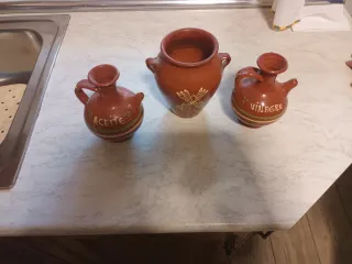 Juego de 3 recipientes de cerámica