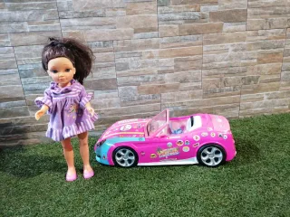 Nancy y Coche Nancy Rosa Descapotable