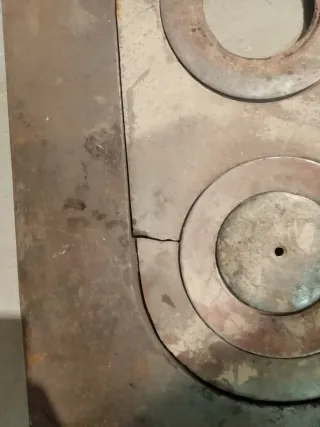 Encimera Cocina Leña Metal Piedra